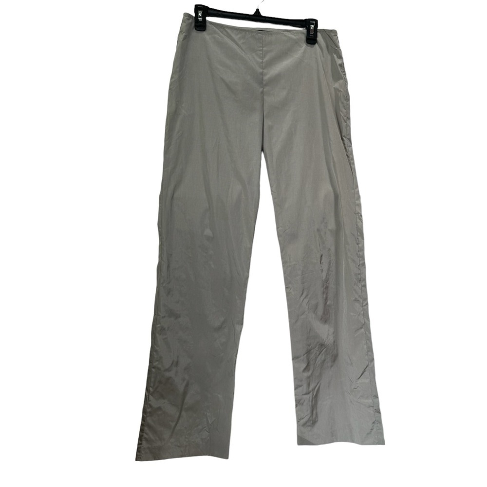 Club Monaco NEW Cotton Flat Front Lightweight Straight Leg Sheen Pants Neutral 8